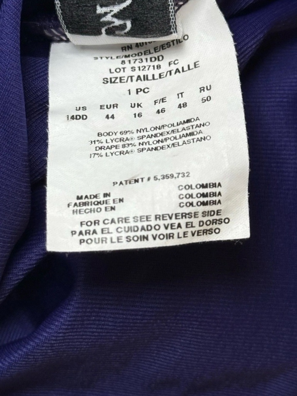 Miraclesuit One Piece Swimsuit Size 14 DD
Purple Ruched Padded Flattering Tummy - Picture 6 of 6